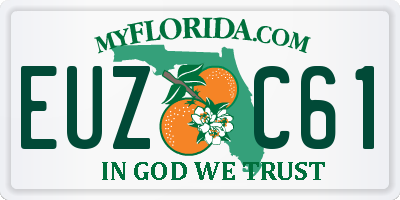 FL license plate EUZC61