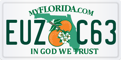 FL license plate EUZC63