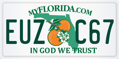 FL license plate EUZC67