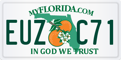 FL license plate EUZC71