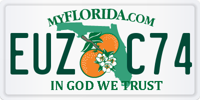 FL license plate EUZC74