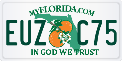 FL license plate EUZC75