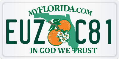FL license plate EUZC81