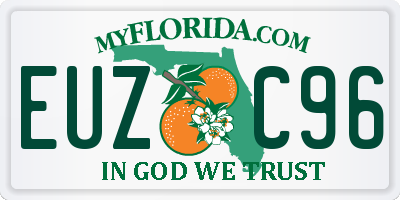 FL license plate EUZC96