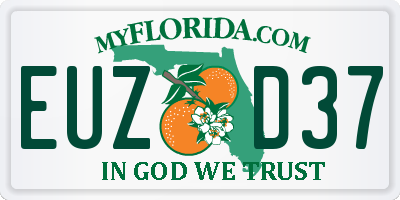 FL license plate EUZD37