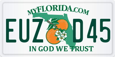 FL license plate EUZD45
