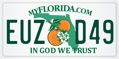 FL license plate EUZD49