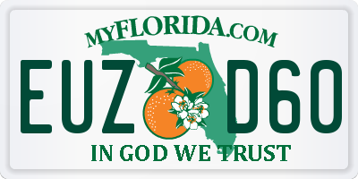 FL license plate EUZD60