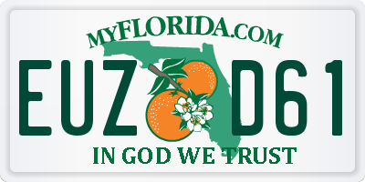 FL license plate EUZD61
