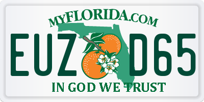FL license plate EUZD65