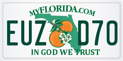 FL license plate EUZD70