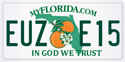 FL license plate EUZE15