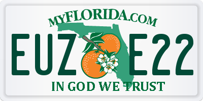 FL license plate EUZE22