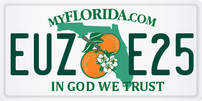 FL license plate EUZE25