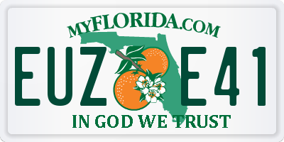 FL license plate EUZE41
