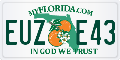 FL license plate EUZE43