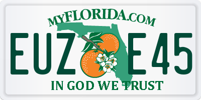FL license plate EUZE45