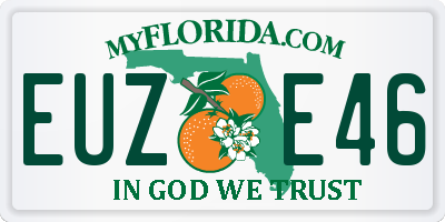 FL license plate EUZE46