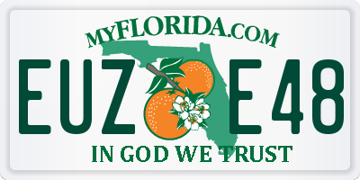 FL license plate EUZE48