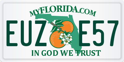 FL license plate EUZE57