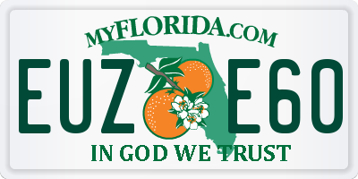 FL license plate EUZE60