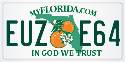 FL license plate EUZE64