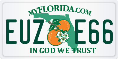 FL license plate EUZE66