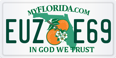 FL license plate EUZE69