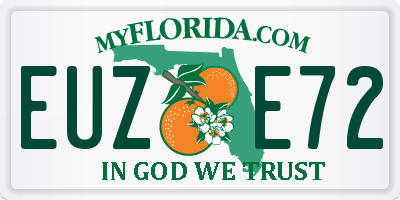 FL license plate EUZE72