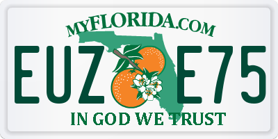 FL license plate EUZE75