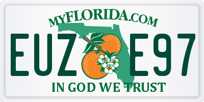 FL license plate EUZE97