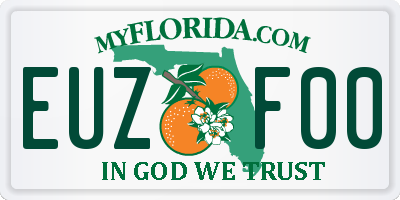 FL license plate EUZF00