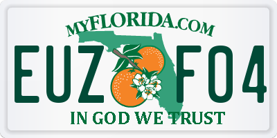 FL license plate EUZF04