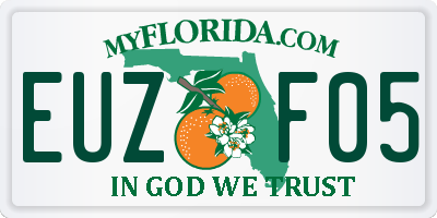 FL license plate EUZF05