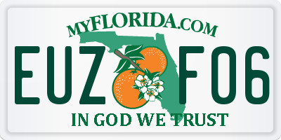 FL license plate EUZF06