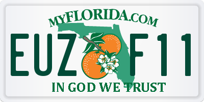 FL license plate EUZF11