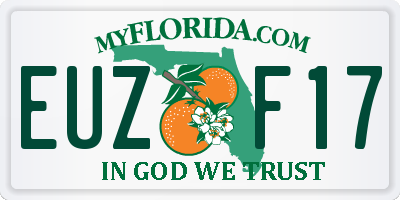 FL license plate EUZF17