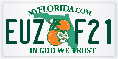 FL license plate EUZF21