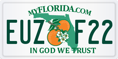 FL license plate EUZF22