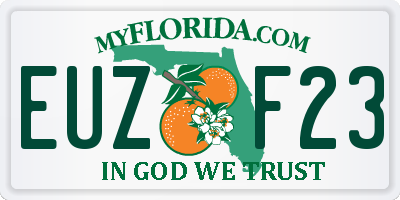 FL license plate EUZF23