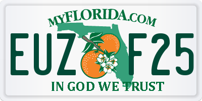 FL license plate EUZF25