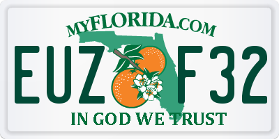 FL license plate EUZF32