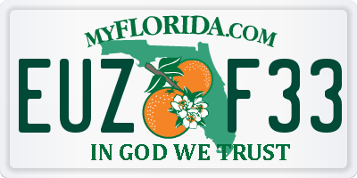 FL license plate EUZF33
