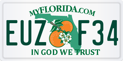FL license plate EUZF34