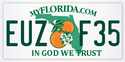 FL license plate EUZF35