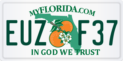 FL license plate EUZF37