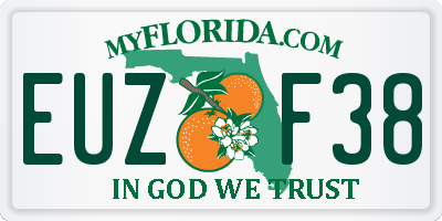 FL license plate EUZF38