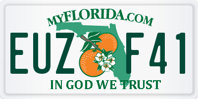 FL license plate EUZF41