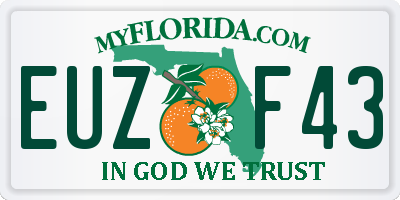 FL license plate EUZF43