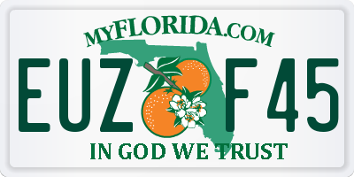 FL license plate EUZF45